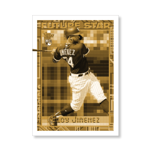 Eloy Jimenez 2019 Archives Baseball 1994 Topps Future Star Insert Poster Gold Ed. # to 1- artbble-pos-19tabb-4024-gold-s