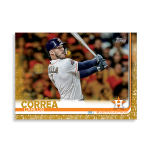 2019 Topps Series 1 Baseball Carlos Correa Base Poster - #'d to 1- artbble-pos-19tbb1-1001-gold-s