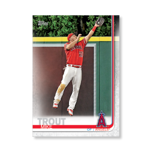 2019 Topps Series 1 Baseball Mike Trout Base Poster - #'d to 99- artbble-pos-19tbb1-1004-s