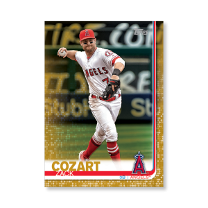 2019 Topps Series 1 Baseball Zack Cozart Base Poster - #'d to 1- artbble-pos-19tbb1-1008-gold-s