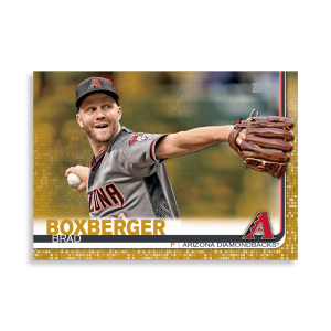 2019 Topps Series 1 Baseball Brad Boxberger Base Poster - #'d to 1- artbble-pos-19tbb1-1020-gold-s