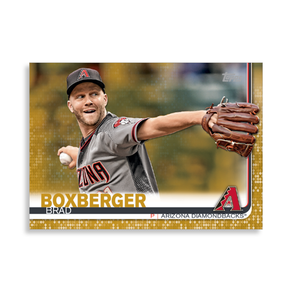2019 Topps Series 1 Baseball Brad Boxberger Base Poster - #'d to 1- artbble-pos-19tbb1-1020-gold-s
