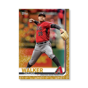 2019 Topps Series 1 Baseball Taijuan Walker Base Poster - #'d to 1- artbble-pos-19tbb1-1026-gold-s
