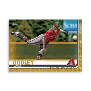 2019 Topps Series 1 Baseball Zack Godley Base Poster - #'d to 1- artbble-pos-19tbb1-1027-gold-s