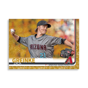 2019 Topps Series 1 Baseball Zack Greinke Base Poster - #'d to 1- artbble-pos-19tbb1-1028-gold-s