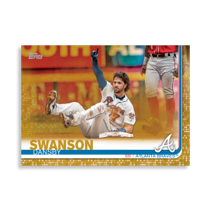 2019 Topps Series 1 Baseball Dansby Swanson Base Poster - #'d to 1- artbble-pos-19tbb1-1029-gold-s