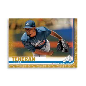 2019 Topps Series 1 Baseball Julio Teheran Base Poster - #'d to 1- artbble-pos-19tbb1-1031-gold-s