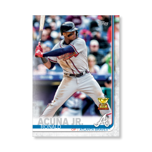 2019 Topps Series 1 Baseball Ronald Acuña Jr. Base Poster - #'d to 99- artbble-pos-19tbb1-1035-s