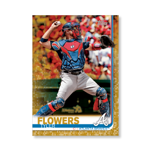 2019 Topps Series 1 Baseball Tyler Flowers Base Poster - #'d to 1- artbble-pos-19tbb1-1037-gold-s