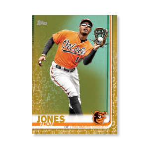 2019 Topps Series 1 Baseball Adam Jones Base Poster - #'d to 1- artbble-pos-19tbb1-1038-gold-s