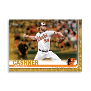 2019 Topps Series 1 Baseball Andrew Cashner Base Poster - #'d to 1- artbble-pos-19tbb1-1039-gold-s
