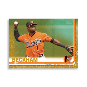 2019 Topps Series 1 Baseball Tim Beckham Base Poster - #'d to 1- artbble-pos-19tbb1-1043-gold-s