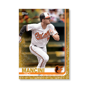 2019 Topps Series 1 Baseball Trey Mancini Base Poster - #'d to 1- artbble-pos-19tbb1-1044-gold-s