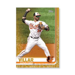 2019 Topps Series 1 Baseball Jonathan Villar Base Poster - #'d to 1- artbble-pos-19tbb1-1045-gold-s