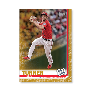 2019 Topps Series 1 Baseball Trea Turner Base Poster - #'d to 1- artbble-pos-19tbb1-1050-gold-s