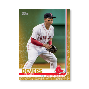2019 Topps Series 1 Baseball Rafael Devers Base Poster - #'d to 1- artbble-pos-19tbb1-1052-gold-s