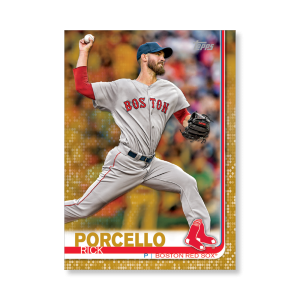 2019 Topps Series 1 Baseball Rick Porcello Base Poster - #'d to 1- artbble-pos-19tbb1-1053-gold-s