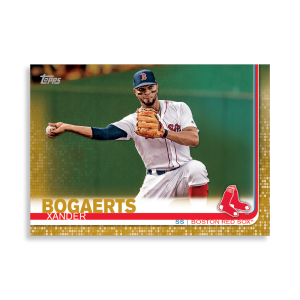 2019 Topps Series 1 Baseball Xander Bogaerts Base Poster - #'d to 1- artbble-pos-19tbb1-1054-gold-s