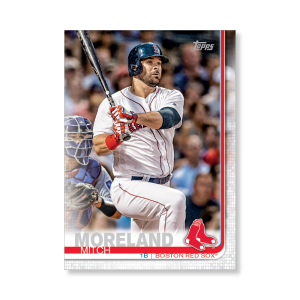 2019 Topps Series 1 Baseball Mitch Moreland Base Poster - #'d to 99- artbble-pos-19tbb1-1055-s