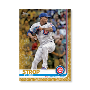 2019 Topps Series 1 Baseball Pedro Strop Base Poster - #'d to 1- artbble-pos-19tbb1-1065-gold-s