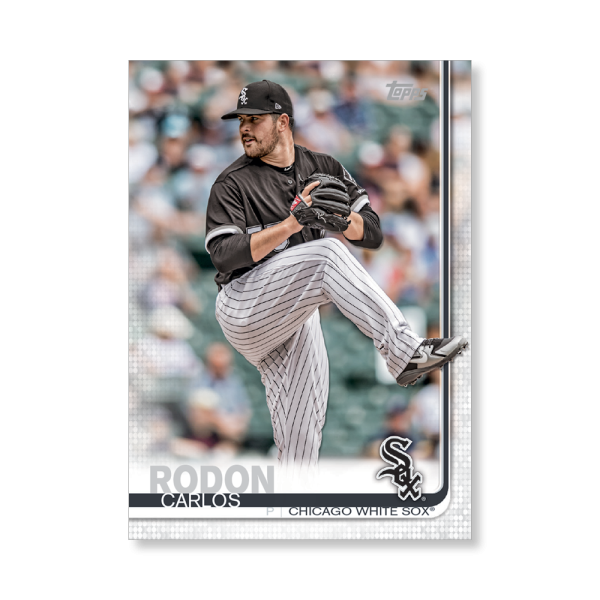 2019 Topps Series 1 Baseball Carlos Rodon Base Poster - #'d to 99- artbble-pos-19tbb1-1068-s