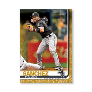 2019 Topps Series 1 Baseball Yolmer Sanchez Base Poster - #'d to 1- artbble-pos-19tbb1-1074-gold-s