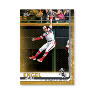 2019 Topps Series 1 Baseball Adam Engel Base Poster - #'d to 1- artbble-pos-19tbb1-1075-gold-s