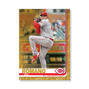 2019 Topps Series 1 Baseball Sal Romano Base Poster - #'d to 1- artbble-pos-19tbb1-1084-gold-s
