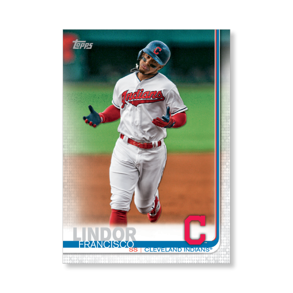 2019 Topps Series 1 Baseball Francisco Lindor Base Poster - #'d to 99- artbble-pos-19tbb1-1089-s