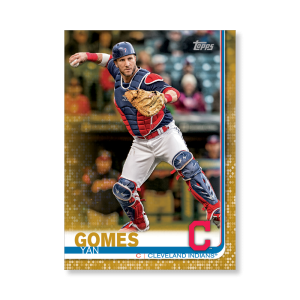 2019 Topps Series 1 Baseball Yan Gomes Base Poster - #'d to 1- artbble-pos-19tbb1-1094-gold-s