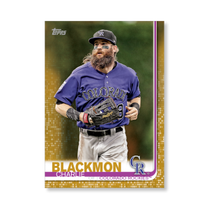 2019 Topps Series 1 Baseball Charlie Blackmon Base Poster - #'d to 1- artbble-pos-19tbb1-1098-gold-s