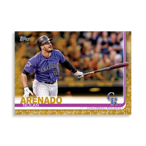 2019 Topps Series 1 Baseball Nolan Arenado Base Poster - #'d to 1- artbble-pos-19tbb1-1100-gold-s