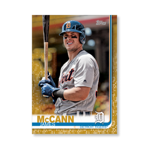 2019 Topps Series 1 Baseball James McCann Base Poster - #'d to 1- artbble-pos-19tbb1-1101-gold-s