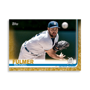 2019 Topps Series 1 Baseball Michael Fulmer Base Poster - #'d to 1- artbble-pos-19tbb1-1106-gold-s