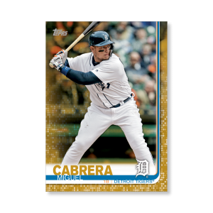2019 Topps Series 1 Baseball Miguel Cabrera Base Poster - #'d to 1- artbble-pos-19tbb1-1107-gold-s