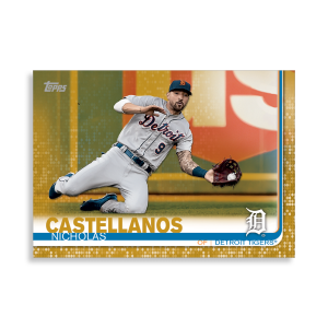 2019 Topps Series 1 Baseball Nicholas Castellanos Base Poster - #'d to 1- artbble-pos-19tbb1-1108-gold-s