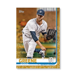 2019 Topps Series 1 Baseball Shane Greene Base Poster - #'d to 1- artbble-pos-19tbb1-1110-gold-s