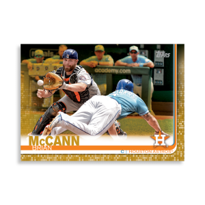 2019 Topps Series 1 Baseball Brian McCann Base Poster - #'d to 1- artbble-pos-19tbb1-1113-gold-s