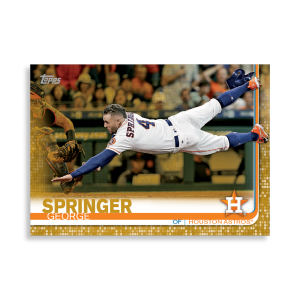 2019 Topps Series 1 Baseball George Springer Base Poster - #'d to 1- artbble-pos-19tbb1-1114-gold-s