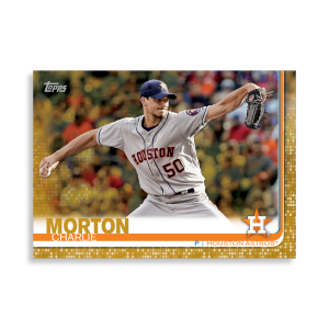 2019 Topps Series 1 Baseball Charlie Morton Base Poster - #'d to 1- artbble-pos-19tbb1-1118-gold-s