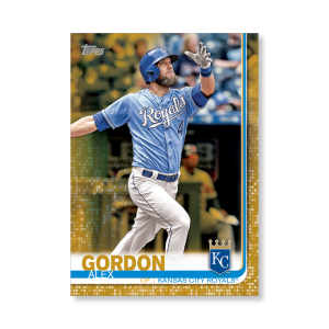2019 Topps Series 1 Baseball Alex Gordon Base Poster - #'d to 1- artbble-pos-19tbb1-1120-gold-s