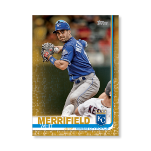 2019 Topps Series 1 Baseball Whit Merrifield Base Poster - #'d to 1- artbble-pos-19tbb1-1126-gold-s