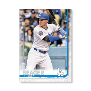 2019 Topps Series 1 Baseball Corey Seager Base Poster - #'d to 99- artbble-pos-19tbb1-1130-s