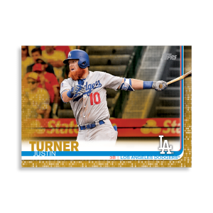 2019 Topps Series 1 Baseball Justin Turner Base Poster - #'d to 1- artbble-pos-19tbb1-1131-gold-s