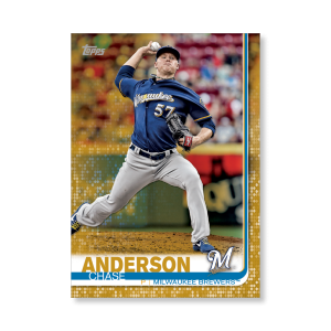 2019 Topps Series 1 Baseball Chase Anderson Base Poster - #'d to 1- artbble-pos-19tbb1-1145-gold-s