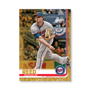 2019 Topps Series 1 Baseball Addison Reed Base Poster - #'d to 1- artbble-pos-19tbb1-1153-gold-s