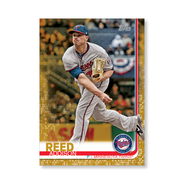 2019 Topps Series 1 Baseball Addison Reed Base Poster - #'d to 1- artbble-pos-19tbb1-1153-gold-s