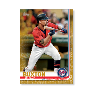 2019 Topps Series 1 Baseball Byron Buxton Base Poster - #'d to 1- artbble-pos-19tbb1-1154-gold-s