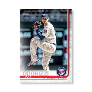 2019 Topps Series 1 Baseball Jake Odorizzi Base Poster - #'d to 99- artbble-pos-19tbb1-1157-s
