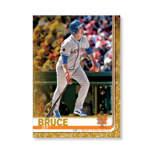 2019 Topps Series 1 Baseball Jay Bruce Base Poster - #'d to 1- artbble-pos-19tbb1-1164-gold-s